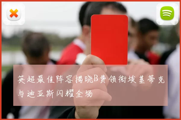 英超最佳阵容揭晓B费领衔埃基蒂克与迪亚斯闪耀全场